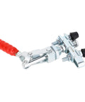 Double Head Push Pull Toggle Clamp Securely Locks Welding, Saws And Molds For Rock Solid Build Quality And Quick Release Clamping Action On Any Shop Job with red handle.