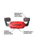 Rechargeable Neck Light 350 Lumens Pivoting Heads Red Hands-Free Comfort-Fit ABS Band 70-Degree Beam Adjustment Long-Lasting Battery