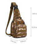 Waterproof Tactical Crossbody Backpack With MOLLE System Outdoor EDC Sling Chest Bag Rugged 600D Oxford Fabric Military Camouflage