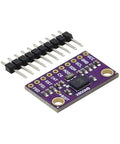 9DOF Sensor Module With BNO080 BNO085 For DIY Robotics And Embedded Projects Ultra Accurate 9 Axis IMU With Gyro Accelerometer And Magnetometer I2C And UART Compatible Ideal For Drones Wearables And Prototyping. Purple PCB IMU module with pin header