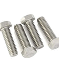 Hex Head Bolt With Fully Threaded Shaft Half Inch Diameter 13 Threads Per Inch Two Inches Long Stainless Steel 304 Plain Finish