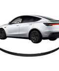 Precision Fit No Drill Rear Trunk Spoiler For Tesla Model Y Juniper 2025 2026 Upgrade shown with sleek black carbon fiber design.
