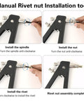 OctBird 430Pcs Rivet Nut Tool Kit With Metric Rivnut Combo For Furniture Auto Marine And Industrial DIY Projects Includes M8 M6 M5 M4 M3 Insert Fasteners To Upgrade Your Gear Game Today manual rivet nut installation tool