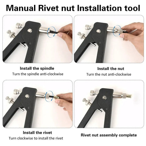 OctBird 430Pcs Rivet Nut Tool Kit With Metric Rivnut Combo For Furniture Auto Marine And Industrial DIY Projects Includes M8 M6 M5 M4 M3 Insert Fasteners To Upgrade Your Gear Game Today manual rivet nut installation tool
