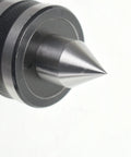 MT3 Morse taper live center with 60° point, steel, close-up view