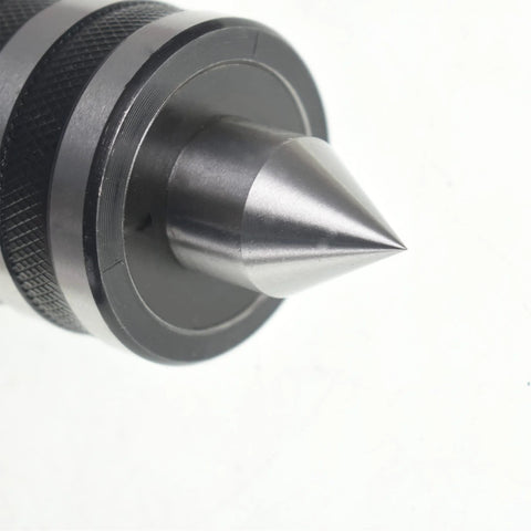 MT3 Morse taper live center with 60° point, steel, close-up view