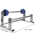 Adjustable Tabletop Stretch Film Dispenser With Cutter Lightweight Metal And Plastic Build Manual Hand Wrap Tool For Cargo And Pallet Wrapping Easy Grab And Go One Hand Operation For Quick Pack Jobs, 46cm wide