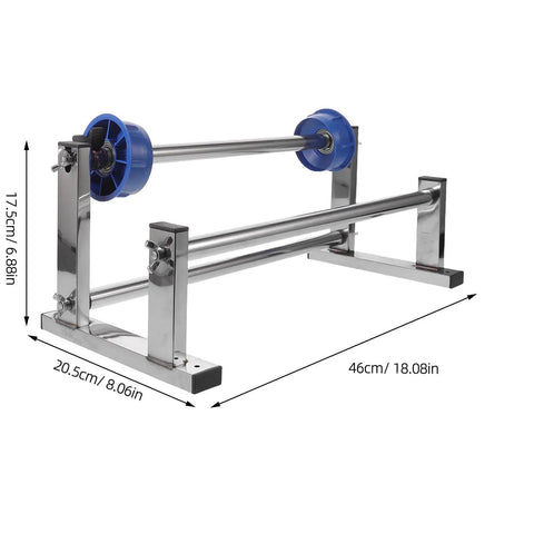 Adjustable Tabletop Stretch Film Dispenser With Cutter Lightweight Metal And Plastic Build Manual Hand Wrap Tool For Cargo And Pallet Wrapping Easy Grab And Go One Hand Operation For Quick Pack Jobs, 46cm wide