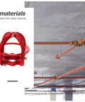 Top Shelf Metal Fire Sprinkler Head Guard Cover For Recessed Pendent Sidewall And Upright Heads With Tough Red Steel Cage Shield installed above pipes.