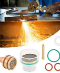 Tig Welding Kit With Glass Cup Torch Collet Argon Arc Accessories Copper Rubber Components Replacement Parts For WP9 And WP20 1.6mm