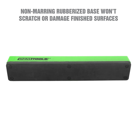 36 Piece Magnetic Hex Bit Holder Kit with non-marring rubberized base showing green and black design for scratch-free use.