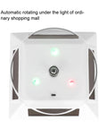 Xhtllo Electric Led Light Solar Powered Rotating Turntable Display Stand For Jewelry Phunique Watches Camera And Decorations top view with lights