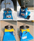 Badass Benchtop Welding Positioner Rotary Table With Slick Foot Pedal Adjustment and Reliable Zero To 90 Degree Tilt for pipe jobs.