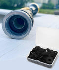 100 Pcs Black Flat Rubber Washers Kit With 5 Sizes 16 18 20 25 30mm and shower head; kit box open, washers visible.