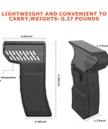 Heat Resistant Brass Rifle Catcher With Quick Release, one-second mount to magazine well, dimensions and heat dissipation holes shown.