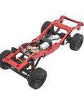 Metal RC Car Chassis Frame For 1 To 12 Scale Mn82 Lc79 Crawler Upgrades Durable Easy Install Chassis Component With Shock Absorption For Racing And Diy Mods Silver Finish