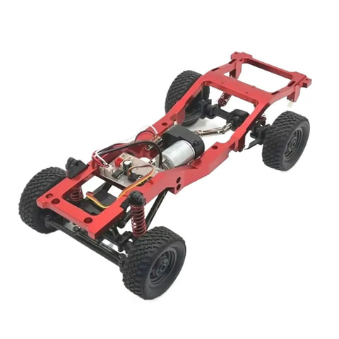 Metal RC Car Chassis Frame For 1 To 12 Scale Mn82 Lc79 Crawler Upgrades Durable Easy Install Chassis Component With Shock Absorption For Racing And Diy Mods Silver Finish