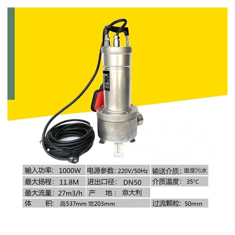 Heavy Duty Stainless Steel Submersible Pump For Basement Drainage Pool Water Transfer Built Like A Tank With Silky Smooth Operation And Zero Fuss Maintenance To Keep Your Property Draining Effortlessly Today, featuring 1000W power and robust design.