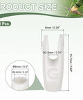 Plastic Arrow Nocks For Archery 3.2mm ID 0.13 Inch Insert Double Lock Nocks For Carbon Compound And Recurve Bow Replacement Tails 12 Pack White Built-To-Last Easy Install, showing dimensions and structure.