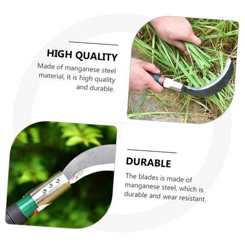 Manganese Steel Garden Weeder Tool Set For Easy Weeding And Grass Cutting Ergonomic Handle Lightweight Durable Sickle Design