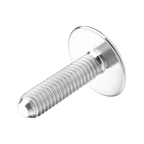 Titanium button Torx bolt, M5x15mm, angled side view with flat, washer-like head and threaded shaft.