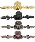 Pack of 4 vintage pull handle door knob back plate set for home furniture drawer cabinet dresser closet wardrobe cupboard with screws