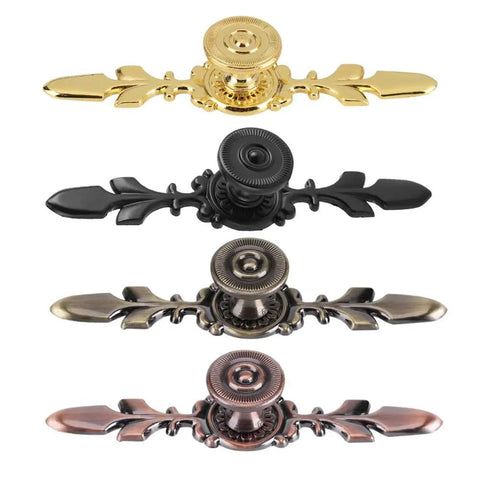 Pack of 4 vintage pull handle door knob back plate set for home furniture drawer cabinet dresser closet wardrobe cupboard with screws