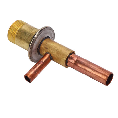 Efficient Refrigeration Energy Regulator Valve with brass inlet, showing 1/4 inch ODF to 3/8 inch ODF outlet