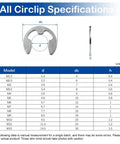 Heavy Duty External Retaining Rings Kit M4 E Clip Circlip 304 Stainless Steel dimensions chart with specifications