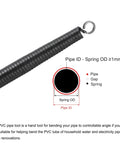 MECCANIXITY Heavy Duty Spring Tube Bender For 1/2 Inch PVC Pipe OD 15 5mm, showing flexible spring design for easy pipe bending.