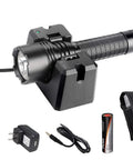 Premium Bundle 1000 Lumen Beast Mode Bright Rechargeable Tactical LED Flashlight with USB Charging Cradle and accessories