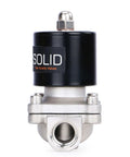 3/4 Inch Stainless Steel Electric Solenoid Valve 12V DC NC For Air Water Fuel With Viton Seals, front view