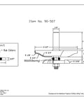 Technical drawing of One Half Inch Shank Ogee Raised Panel Router Bit with Backcutter, dimensions and components labeled.