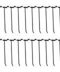 20 Pieces Slat Wall Hooks For Retail Store Display And Hardware Shelf Racks Black Iron Hooks With 4mm Rod Thickness
