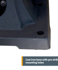 Top Shelf 6 Inch Bench Buffer And Jewelry Polisher Includes Dual Cotton Buffing Wheels For Slick Metal Wood Knife Finishing A No Brainer Pick For Any Backyard Workshop Today, cast iron base with pre-drilled holes.