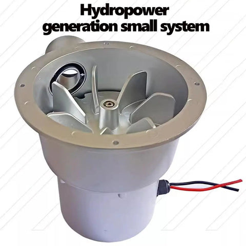 200W Water Powered Generator For Home And Off Grid Camping - Portable Micro Hydro Turbine with visible internal turbine blades.