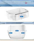 Upgraded AAP73252202 Door Shelf Bin Right For LG Kenmore Sears Refrigerator with measurement guide