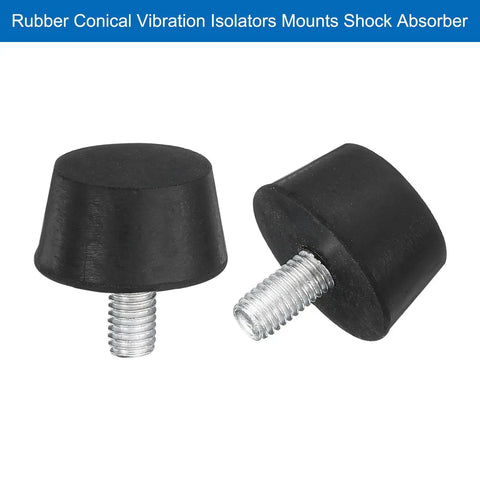 8 Pack Adjustable Leveling Feet Rubber Table and Chair Feet with M8 x 15mm Studs, 1.18 in by 0.63 in, Floor Protector Pads