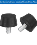 4 Pack Thread Adjustable Leveling Feet Rubber Furniture Feet With M8 X 15mm Studs For Tables And Chairs Floor Protection