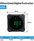 Digital Magnetic Angle Finder With Tough Four Side Magnets And Fast Touchscreen Panel for accurate readings in woodworking, 66mm size.