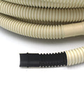 Close-up of Flexible Mini Split Drain Hose For AC Units 5/8 Inch ID, 25 Ft Universal Line Set Cover showing ribbed surface and connectors.