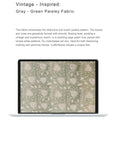 Vintage Floral Double Sided Lumbar Pillow Cover 14x36 Neutral Green Beige Botanical Farmhouse Style for Bed Sofa Living Room Cozy Accent Cushion Decor, sage green paisley fabric