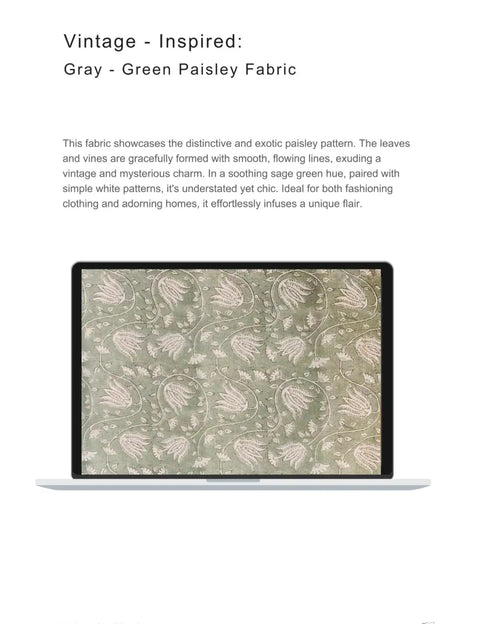 Vintage Floral Double Sided Lumbar Pillow Cover 14x36 Neutral Green Beige Botanical Farmhouse Style for Bed Sofa Living Room Cozy Accent Cushion Decor, sage green paisley fabric