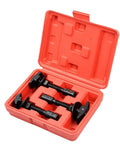 Heavy Duty Rear Axle Bearing Puller Tool Slide Hammer Extractor Kit With Three Sizes Plus Portable Case Makes Your Garage Hustle Go Faster On Any Vehicle And Keeps Setup Tidy For Simple Car Work By Beginners, red case open