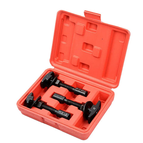 Heavy Duty Rear Axle Bearing Puller Tool Slide Hammer Extractor Kit With Three Sizes Plus Portable Case Makes Your Garage Hustle Go Faster On Any Vehicle And Keeps Setup Tidy For Simple Car Work By Beginners, red case open