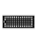 Front view of Paintable 4x10 Inch Wall Or Ceiling Vent Cover With Insert Tray Airflow Control Lever Textured White Finish