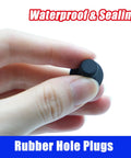 Close-up of hand holding 24 Pack One Half Inch Silicone Rubber Plugs For Round Holes Waterproof Soft Flexible Stopper