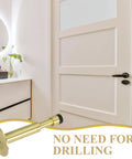 Sleek Wall Mounted Door Stop With No Drilling Easy Install Adjustable Length 1.1 Inch Silent Hydraulic Stopper For Home And Office Durable Aluminum Alloy Keeps Doors Quiet And Safe