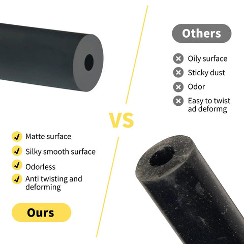 Matte Black Silicone Vacuum Hose Kit 10 Ft With 6 Pieces And 12 Sizes Includes All The Right Sizes For Vacuum Lines Durable Silicone Tubing Comparison