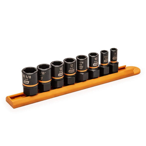 Bolt Biter And AutoBite 13 Piece Set For Damaged Fasteners BiDirectional Removal And Tightening Tapered Entry Seats Easily On Worn Bolts Square Drive Hex Base Fits Impact Guns Ratchets Wrenches And Pliers Spring Loaded Handle Delivers Striking Impact